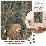 Woodland Bear - Enchanting Forest Puzzle Legpuzzel<br><div class="desc">Step into a whimsical forest with this charming puzzle featuring an adorable bear surrounded by delicate flowers and towering trees. The intricate design and earthy tones create a peaceful woodland scene, perfect for bringing a touch of nature into your home. Once completed, this delightful puzzle can be framed to become...</div>