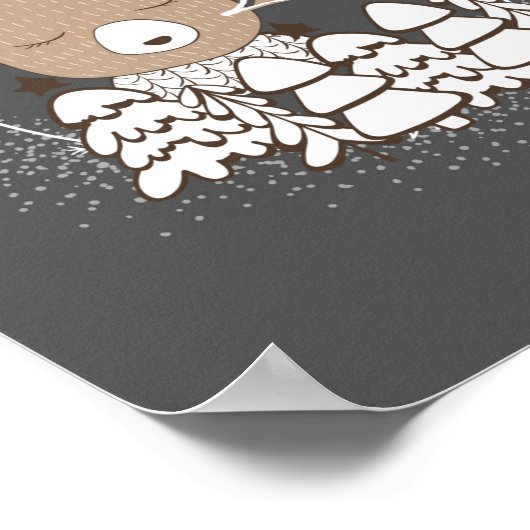 Woodland Bear kwekerij Poster (Hoek)