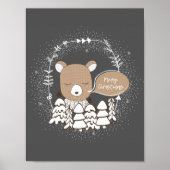 Woodland Bear kwekerij Poster (Voorkant)