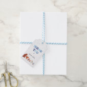 Woodland bedankt voor cadeautje label Blauwe Bot Cadeaulabel (Met Touw)