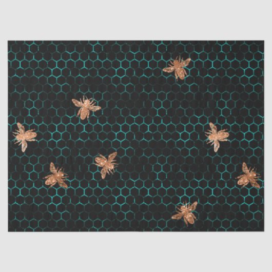 Woodland Bee Series Design 2 Vloeipapier Tissuepapier (Voorkant)