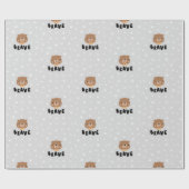 Woodland Beer Animal Boho Pattern Cadeaupapier (Vlak)