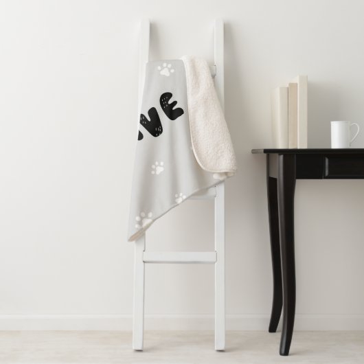 Woodland Beer Animal Boho Pattern Sherpa Deken (In situ)