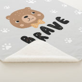 Woodland Beer Animal Boho Pattern Sherpa Deken (3/4)