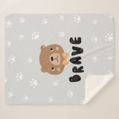 Woodland Beer Animal Boho Pattern Sherpa Deken (Voorkant (horizontaal))