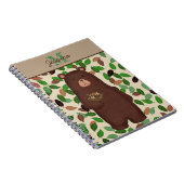 Woodland Beer Autumn Leaves Personalized Notitieboek (Rechterzijde)