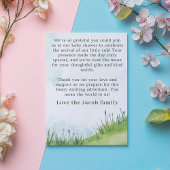 Woodland Beer Baby meisje Douche Dankbaarheid Dank Kaart