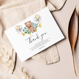 Woodland Beer Baby shower dank u kaart