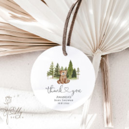 Woodland Beer Baby shower Hartelijk dank voor Favo Bedankjes Labels