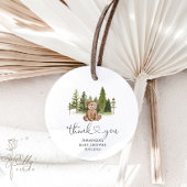 Woodland Beer Baby shower Hartelijk dank voor Favo Bedankjes Labels