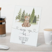 Woodland Beer Baby shower Mam-osa Bar Pedestal Sig Reclamebord Met Voetstuk (Insitu)