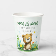 Woodland Beer Baby shower Papieren kopjes