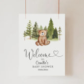 Woodland Beer Baby shower Welkomstwoord Poster