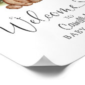 Woodland Beer Baby shower Welkomstwoord Poster (Hoek)