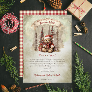 Woodland Beer Barly Wait Holiday Boy Baby shower Bedankkaart