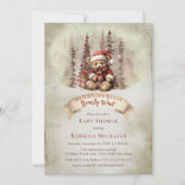 Woodland Beer Barly Wait Holiday Boy Baby shower Kaart (Voorkant)