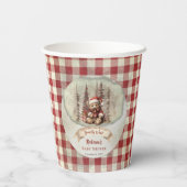 Woodland Beer Barly Wait Holiday Boy Baby shower Papieren Bekers (Achterkant)