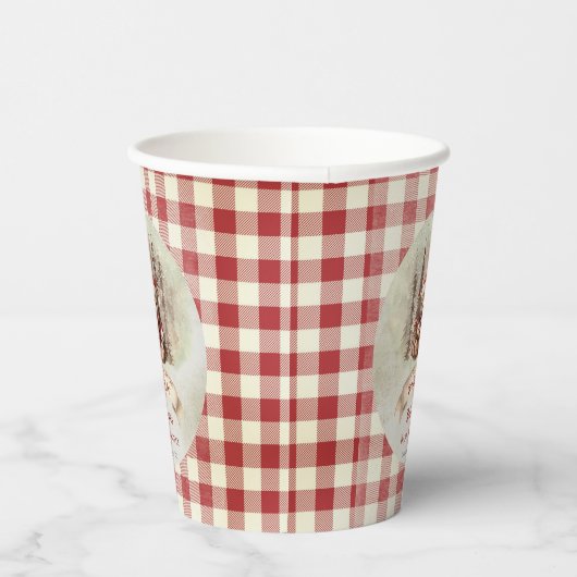 Woodland Beer Barly Wait Holiday Boy Baby shower Papieren Bekers (Rechts)