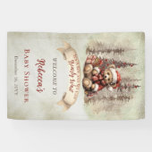 Woodland Beer Barly Wait Holiday Boy Baby shower Spandoek (Horizontaal)