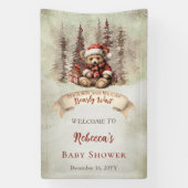 Woodland Beer Barly Wait Holiday Boy Baby shower Spandoek (Verticaal)
