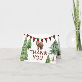 Woodland Beer bedankkaart voor een gelukkige campe