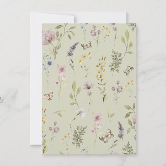 Woodland Beer Boho Baby shower Invitation Kaart (Achterkant)