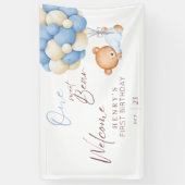 Woodland Beer Boy 1e verjaardagsfeestje Spandoek (Verticaal)