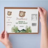 Woodland Beer Boy 1st Birthday Chip Bag Wrapper Flyer (Hand)