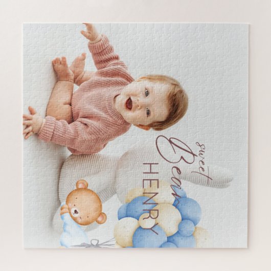 Woodland Beer Boy Verjaardag Party Foto Gifts Game Legpuzzel (Horizontaal)