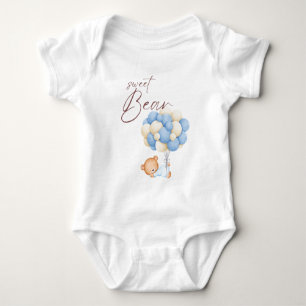 Woodland Beer Boy Verjaardagsfeestje Pastel Romper