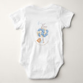 Woodland Beer Boy Verjaardagsfeestje Pastel Romper (Achterkant)