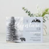 Woodland Beer Boy's Camping Birthday Party Kaart (Staand voorkant)