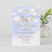 Woodland Beer Cloud Dream | Virtueel Baby shower Kaart (Staand voorkant)