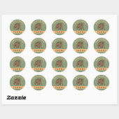 Woodland Beer Cub Hartelijk dank Ronde Sticker (Vel)