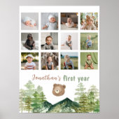 Woodland Beer eerste jaar foto mijlpaal Poster (Voorkant)