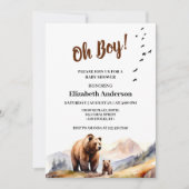 Woodland beer eerste verjaardagsuitnodiging kaart (Voorkant)