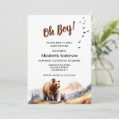 Woodland beer eerste verjaardagsuitnodiging kaart (Staand voorkant)