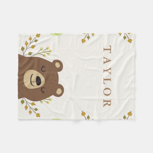 Woodland Beer Fleece Blanket (Voorkant (Horizontaal))