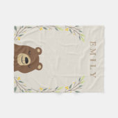 Woodland Beer Fleece Blanket Deken (Voorkant (Horizontaal))
