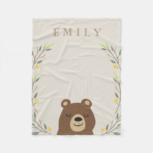 Woodland Beer Fleece Blanket Deken (Voorkant)