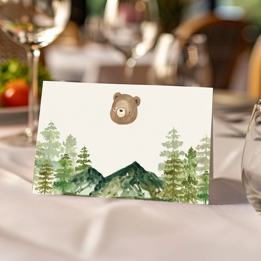 Woodland Beer Food Tent Place Card Plaatskaartje