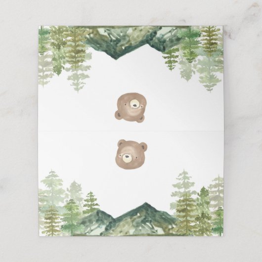 Woodland Beer Food Tent Place Card Plaatskaartje (Buitenkant ongevouwen)