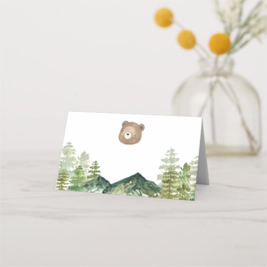 Woodland Beer Food Tent Place Card Plaatskaartje (Achterkant)