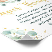 Woodland Beer Greenery Gold Diaper Thoughts Sign Poster (Hoek)