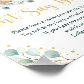 Woodland Beer Greenery Gold Zeg geen Baby-spel Poster (Hoek)