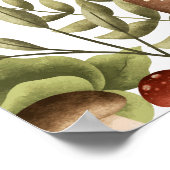 Woodland beer groen Welkom Baby shower Poster (Hoek)