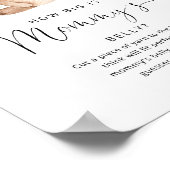 Woodland beer hoe groot is het buikspel van mama. poster (Hoek)