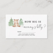 Woodland beer hoe groot is mama's buik informatiekaartje (Voorkant)