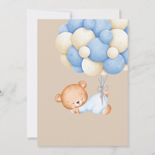 Woodland Beer Jongen 1e verjaardagsfeestje pastel  Kaart (Achterkant)