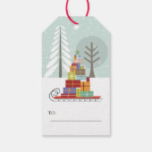 Woodland Beer Kerstmis Cadeaulabel (Achterkant)